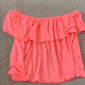 Pink off the shoulder top